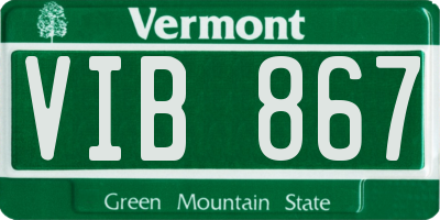 VT license plate VIB867