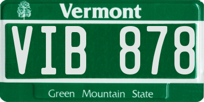 VT license plate VIB878