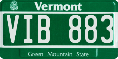 VT license plate VIB883