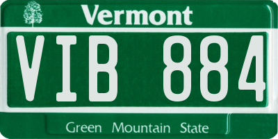 VT license plate VIB884