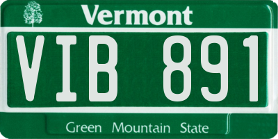 VT license plate VIB891