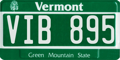 VT license plate VIB895
