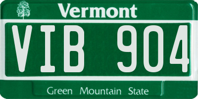 VT license plate VIB904