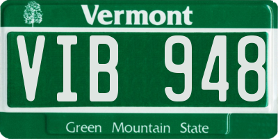 VT license plate VIB948
