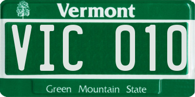 VT license plate VIC010