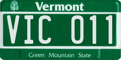 VT license plate VIC011