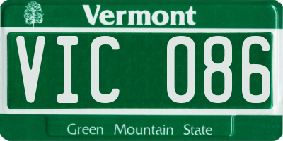 VT license plate VIC086