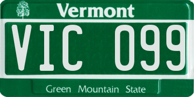 VT license plate VIC099