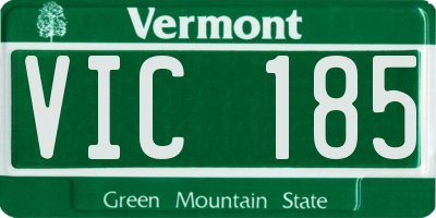 VT license plate VIC185