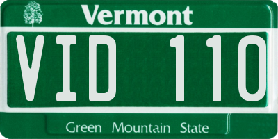 VT license plate VID110