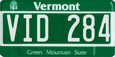 VT license plate VID284