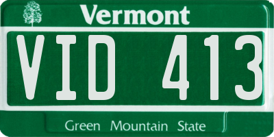 VT license plate VID413
