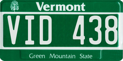 VT license plate VID438