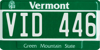 VT license plate VID446