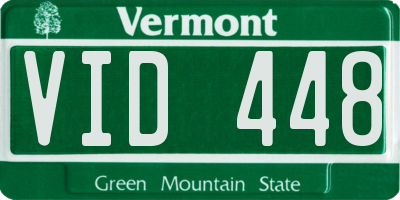 VT license plate VID448