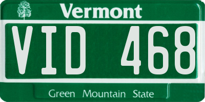 VT license plate VID468