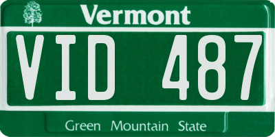 VT license plate VID487