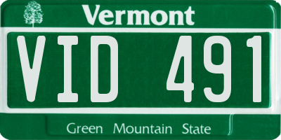 VT license plate VID491
