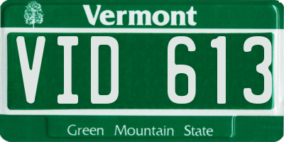 VT license plate VID613