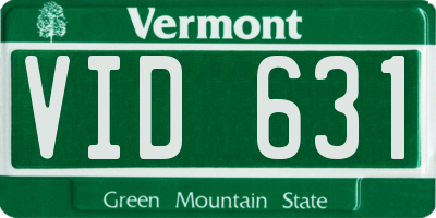 VT license plate VID631