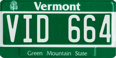 VT license plate VID664