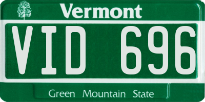 VT license plate VID696