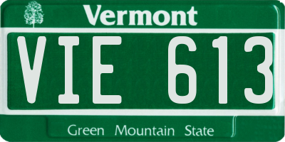 VT license plate VIE613