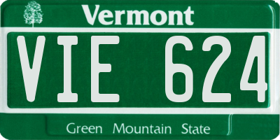 VT license plate VIE624