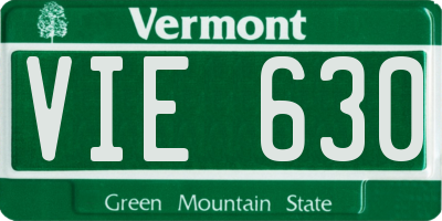 VT license plate VIE630
