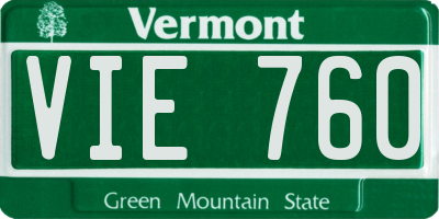 VT license plate VIE760