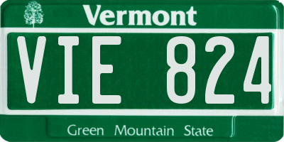 VT license plate VIE824