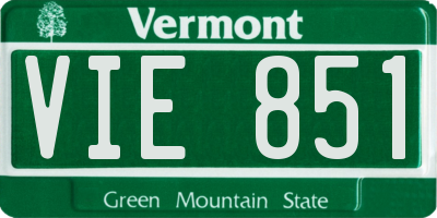 VT license plate VIE851