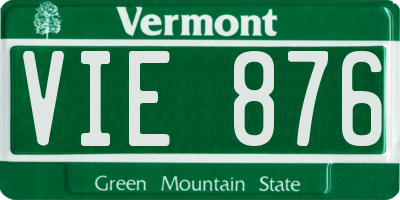 VT license plate VIE876