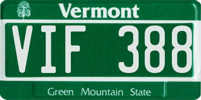 VT license plate VIF388
