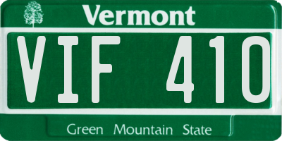 VT license plate VIF410
