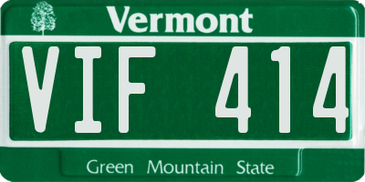 VT license plate VIF414