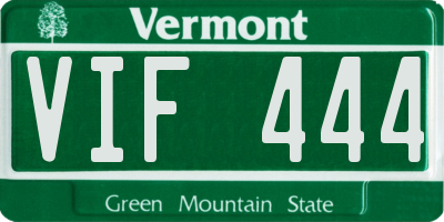 VT license plate VIF444