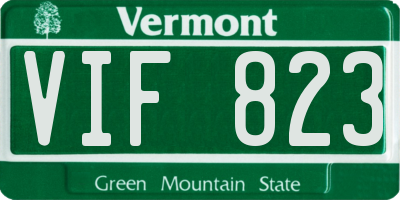 VT license plate VIF823