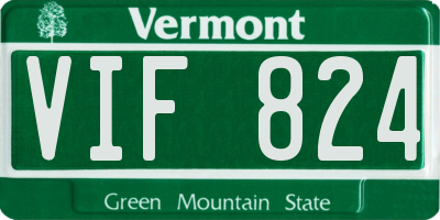 VT license plate VIF824