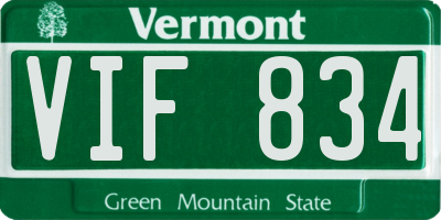 VT license plate VIF834