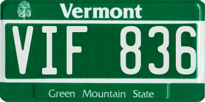 VT license plate VIF836