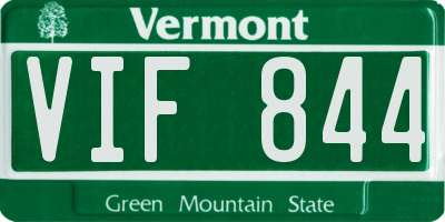 VT license plate VIF844