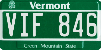 VT license plate VIF846