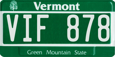VT license plate VIF878
