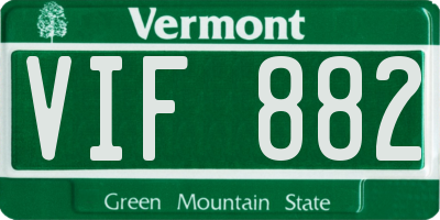 VT license plate VIF882