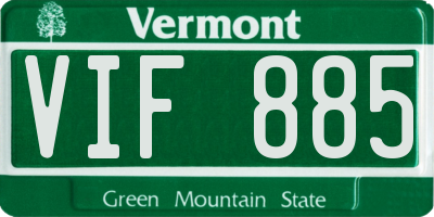 VT license plate VIF885