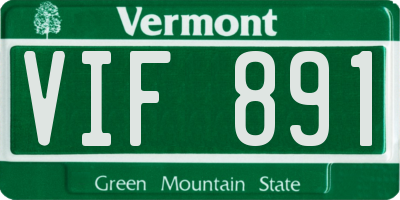 VT license plate VIF891
