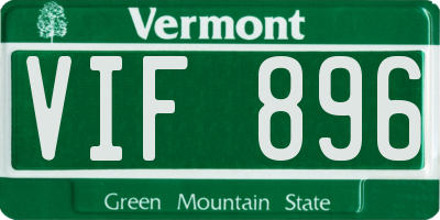 VT license plate VIF896