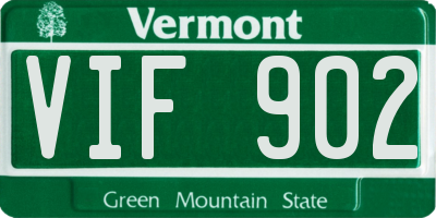VT license plate VIF902