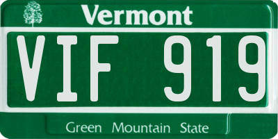 VT license plate VIF919
